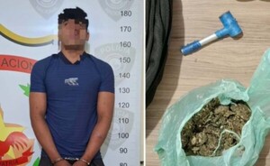 Aprehenden a joven con marihuana y una pipa en Che La Reina 