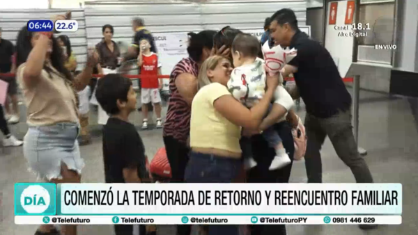 Emocionante vuelta de compatriotas para las fiestas