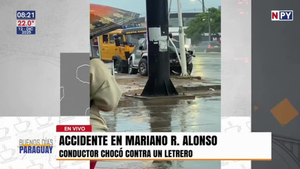 Conductor se quedó dormido al volante y chocó contra una columna en MRA
