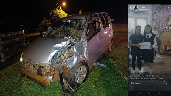 Madre e hija fallecen en accidente tras participar de la fiesta de colación