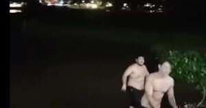 La Nación / Ciudadanos brasileños fueron “pescados” dándose un baño en el Lago de la República