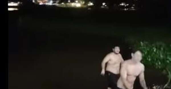 La Nación / Ciudadanos brasileños fueron “pescados” dándose un baño en el Lago de la República