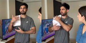 Popular / (VIDEO) ¡Conductor de TV aprende apúrope a cuidar de un bebé!