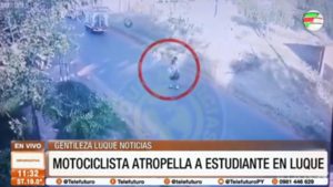 Motociclista atropelló a estudiante y se dio a la fuga en Luque
