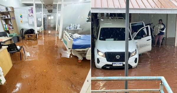 AUDIO: Hospital de Santa Rosa quedó inundado tras torrencial lluvia - Periodísticamente - ABC Color