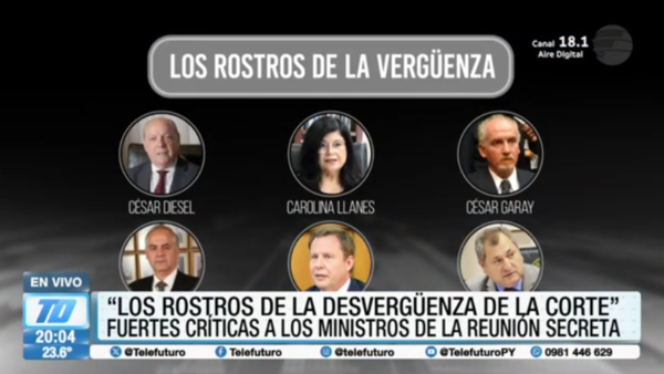 "Los rostros de la desvergüenza" de la Corte Suprema