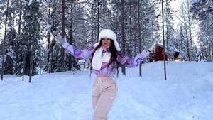 Así de sexy posó Laurys Dyva, a -17 grados en Finlandia