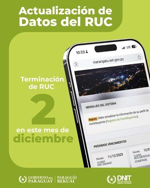 Contribuyentes con terminación de RUC «2» deben actualizar sus datos en diciembre