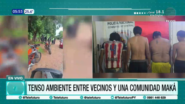 Tenso ambiente entre vecinos y una comunidad Maká en Roque Alonso