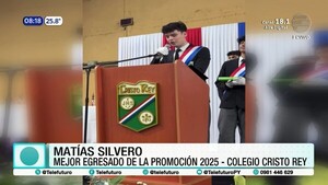Mejor egresado de colegio dio fuerte mensaje contra la corrupción