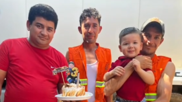 Fan de los recolectores: el emotivo cumpleaños de un niño en Capiatá
