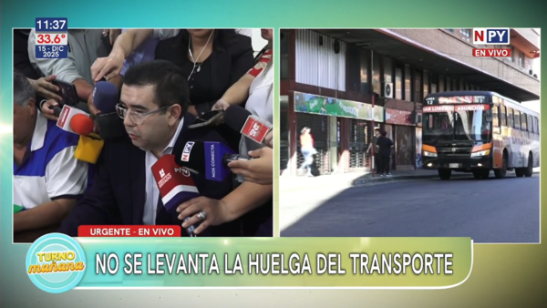 Huelga de transporte público: sin acuerdo, medida se mantiene