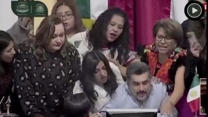 Video: A los golpes, manotazos, empujones y tirones de cabellos en pleno Congreso de México