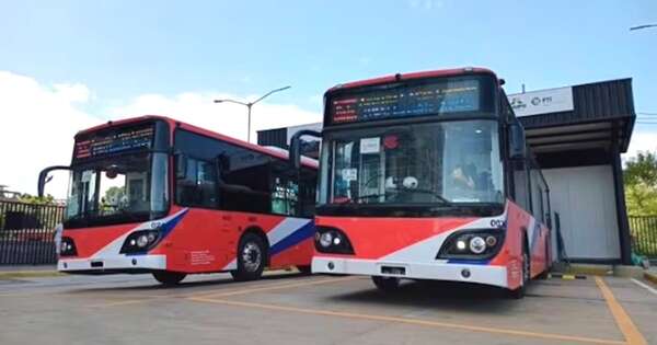 La Nación / Los buses eléctricos ya están circulando
