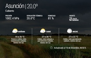 Amanecer fresco y ascenso gradual de temperaturas en el país