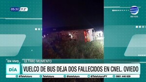 Bus con estudiantes de Luque vuelca y deja dos fallecidos en Coronel Oviedo