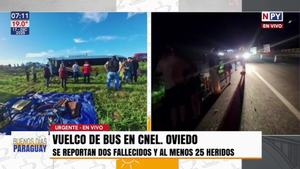 Dos fallecidos y más de 20 heridos tras vuelco de bus que regresaba de un viaje de egresados