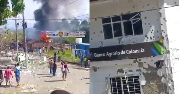 La Nación / Ataque guerrillero en Colombia deja cuatro policías muertos y edificios públicos destruidos