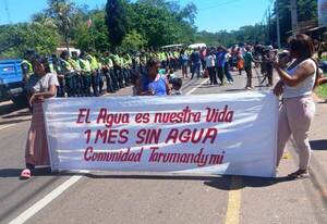 Indígenas cierran ruta Luque-San Bernardino por falta de agua •