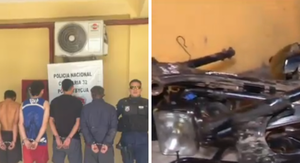 Detienen en Capiatá a cuatro presuntos motoasaltantes - SNT