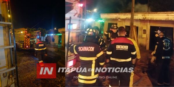 INCENDIO CONSUMIÓ VIVIENDA EN BARRIO PACÚ CUÁ DE ENCARNACIÓN