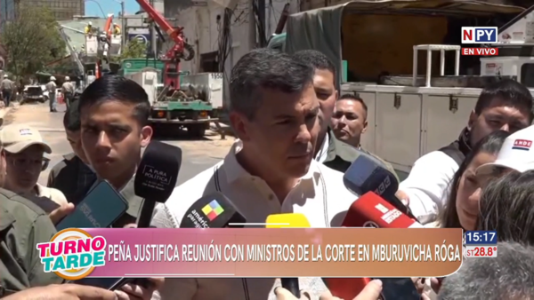 "Yo me reúno regularmente con él": Peña reconoce participación de Cartes en reunión con ministros de la Corte