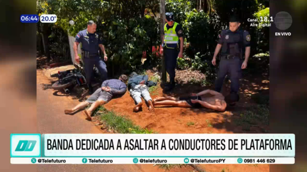 Desmantelan banda dedicada a asaltar a conductores de plataformas en Capiatá