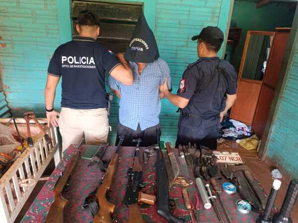 Allanamientos simultáneos en Suelo Cué dejan un detenido y armas incautadas