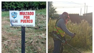 “Puercos” son multados y le ponen un cartel dedicado