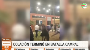 Batalla campal tras fiesta de colación en Caguazú