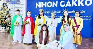 La Nación / Nihon Gakko presentó tradicional pesebre viviente con villancicos navideños