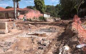 Asunción: desagüe de Santo Domingo avanzó apenas 20% en nueve meses, confirman - Nacionales - ABC Color