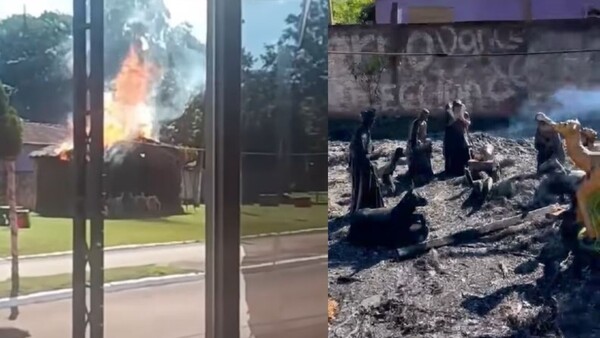 Pesebre de intendente se quemó todito