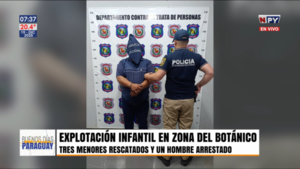 Explotación infantil en Asunción: tres menores rescatados y un hombre fue arrestado