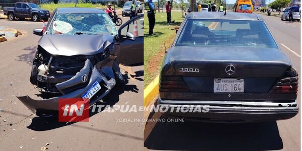 TRIPLE COLISIÓN EN LA AVENIDA COSTANERA DE ENCARNACIÓN DEJA VARIOS HERIDOS