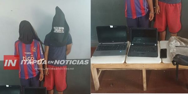 APREHENDEN A DOS HOMBRES Y RECUPERAN OBJETOS HURTADOS EN ENCARNACIÓN