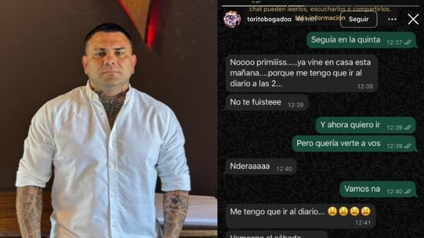 Filtran escandalosos chats de Torito Bogado y pidió disculpas