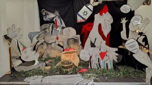 Docentes españoles crean un pesebre inspirado en el Guernica en honor de víctimas de Gaza
