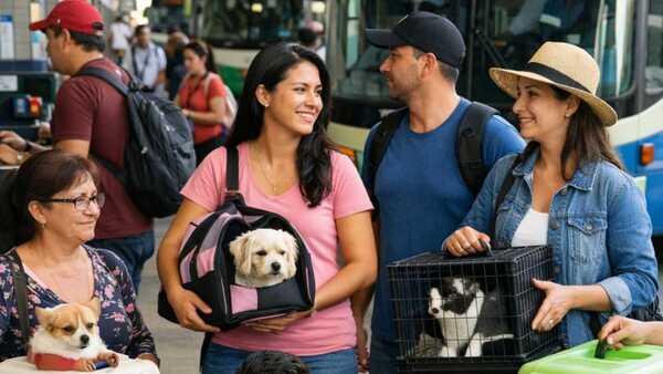 Viaje con animales: jaula, peso y boleto obligatorio