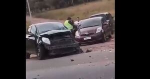 Múltiple choque en la ruta Luque - Areguá