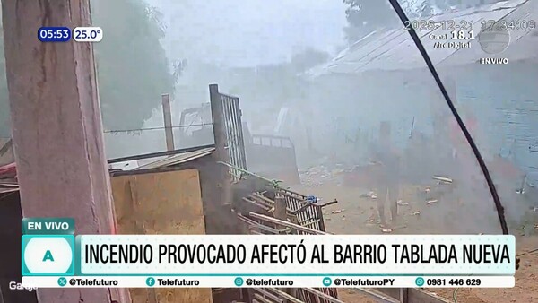Incendio provocado afectó al barrio Tablada Nueva