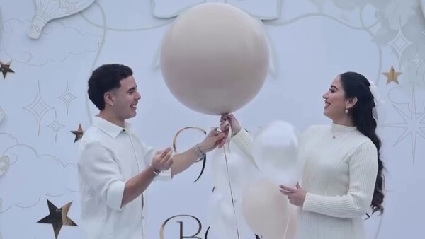 Popular / (VIDEO) ¡El pelotero Enso González ya sabe si la cigüeña le trae una nena o un nene!