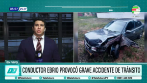Conductor ebrio provocó grave accidente en Luque