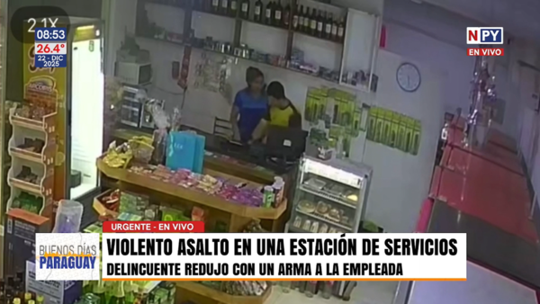 Trabajadores frustran violento asalto armado en una estación de servicios en Luque
