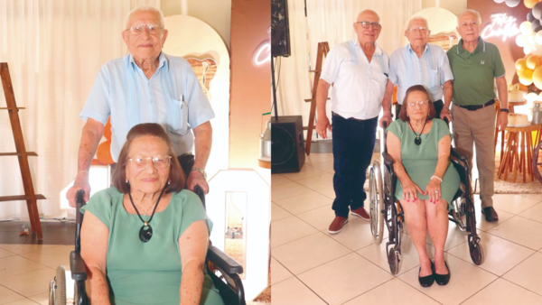 Festejó sus 100 años al lado de su esposa de 99