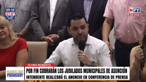 “No les iba a dejar solos”: Anuncian pago de deuda a jubilados municipales de Asunción
