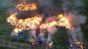 GOLPE AL CRIMEN ORGANIZADO CON MÁS DE USD 13 MILLONES EN DROGAS INCINERADAS