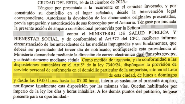 Una jueza ordena enfermero a domicilio para mujer enferma