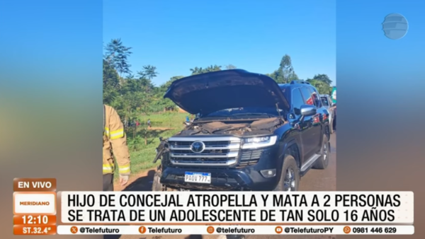 Hijo de concejal atropelló y mató a dos personas