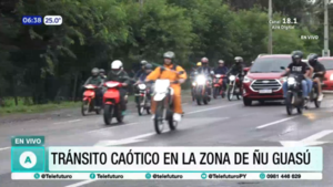 Tránsito caótico en zona de Ñu Guasú